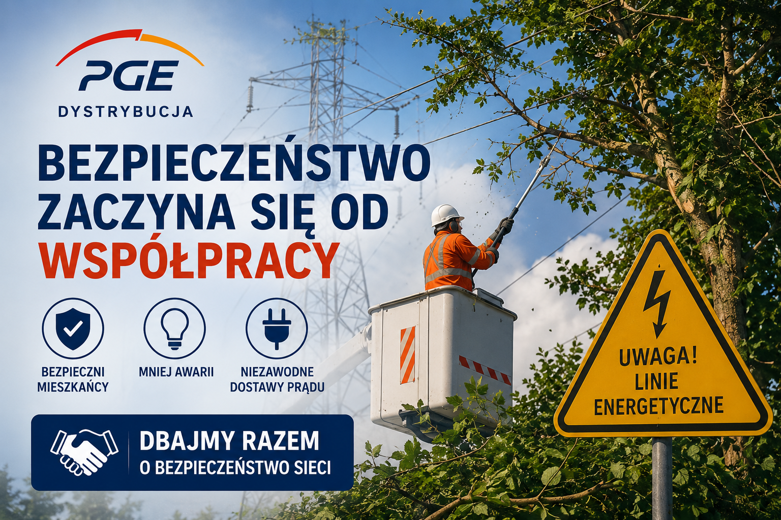 PGE Dystrybucja apeluje o zgodę na wycinkę drzew w pobliżu linii energetycznych